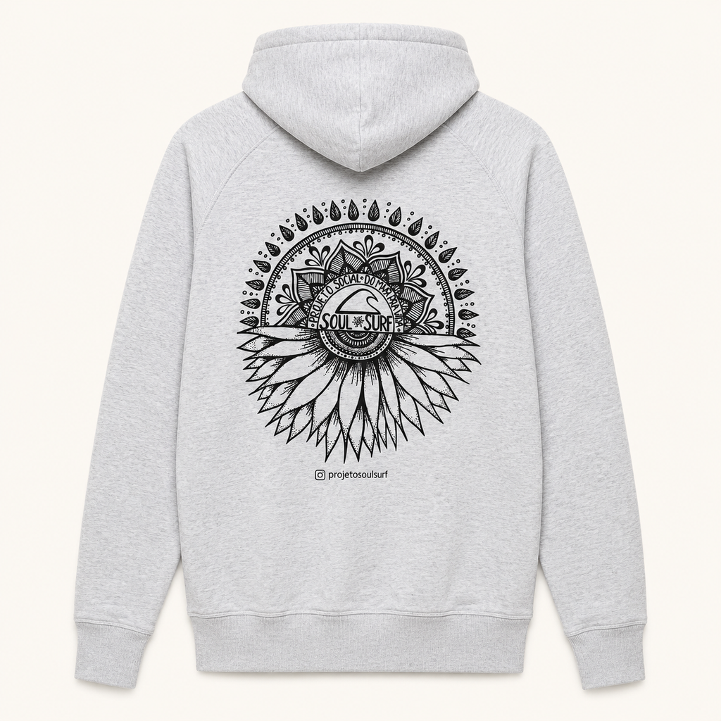 Blusa Moletom Cinza Mandala Soul Surf