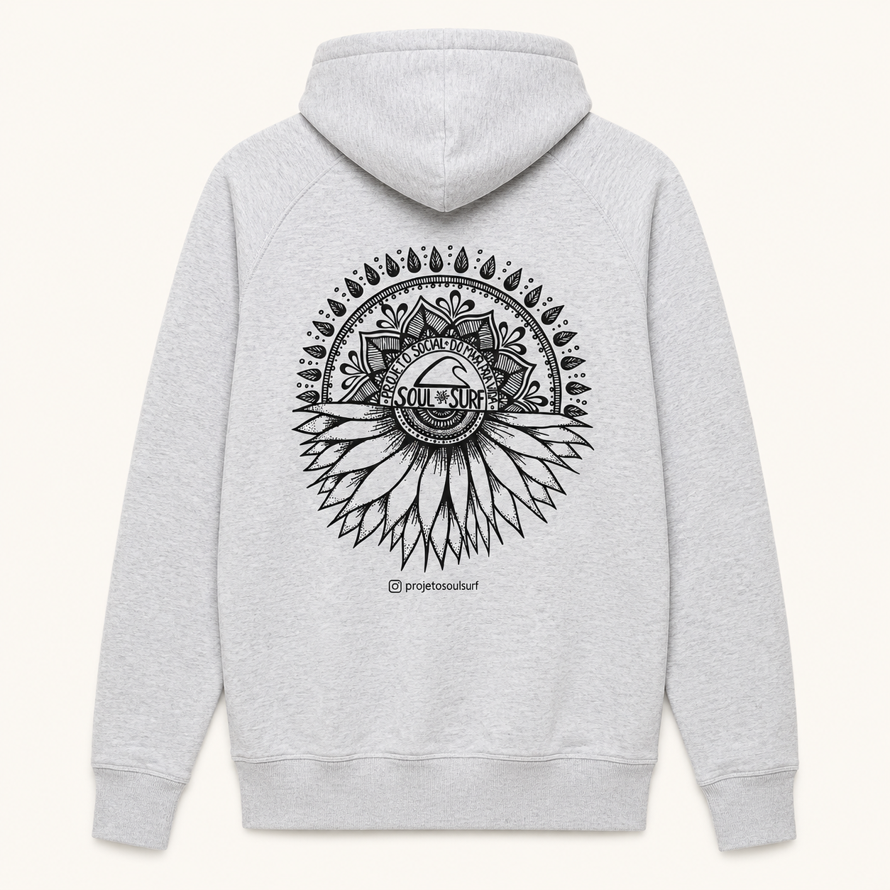 Blusa Moletom Cinza Mandala Soul Surf