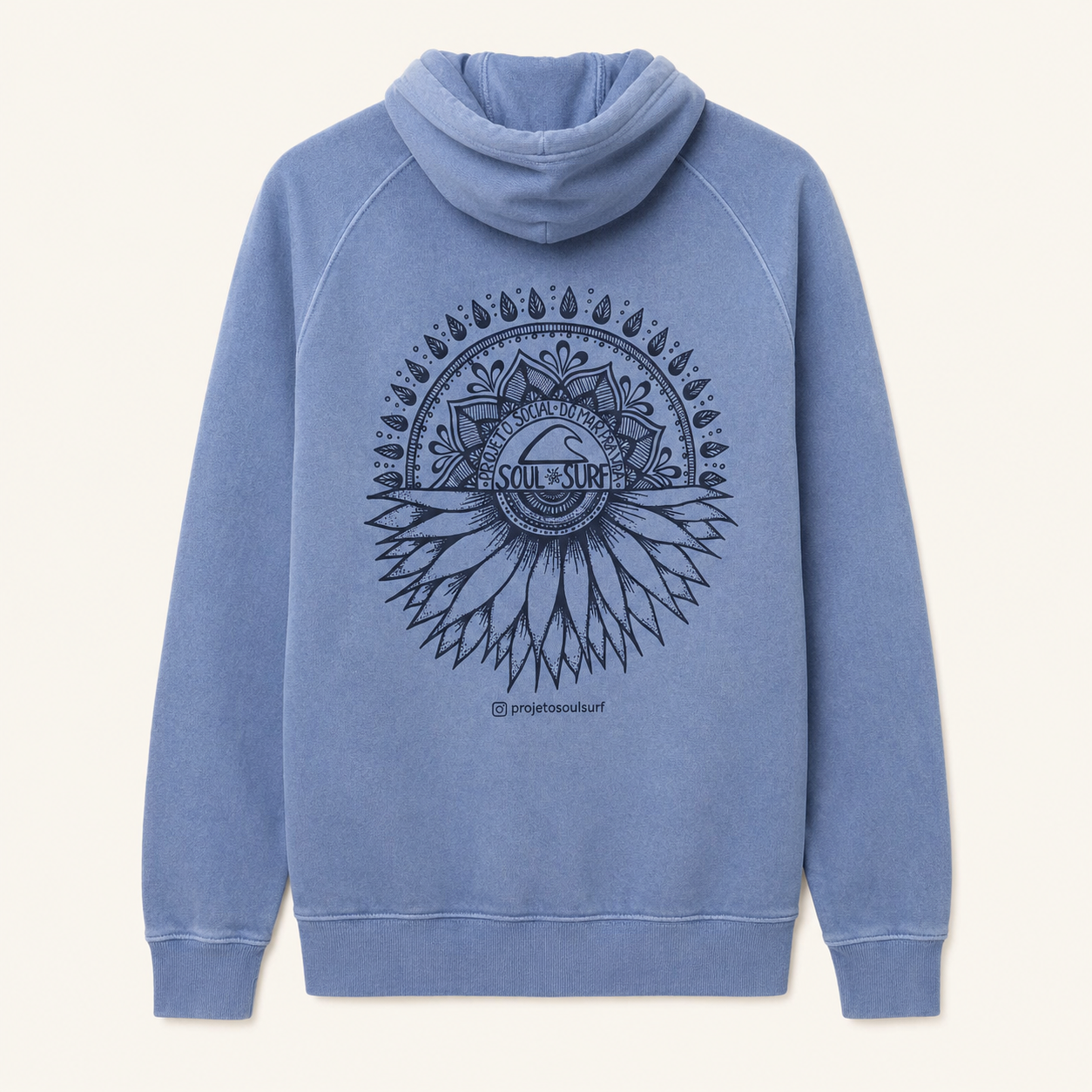 Blusa Moletom Azul Mandala Soul Surf